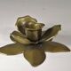 Two "flowers" candle holders in brass - 1970s