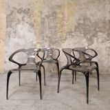 4 chairs Ava bridge design Roche Bobois