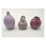 Set of 3 Scandinavian miniature ceramic vases