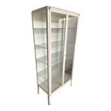 Medical cabinet showcase metal and industrial glass vintage 1930