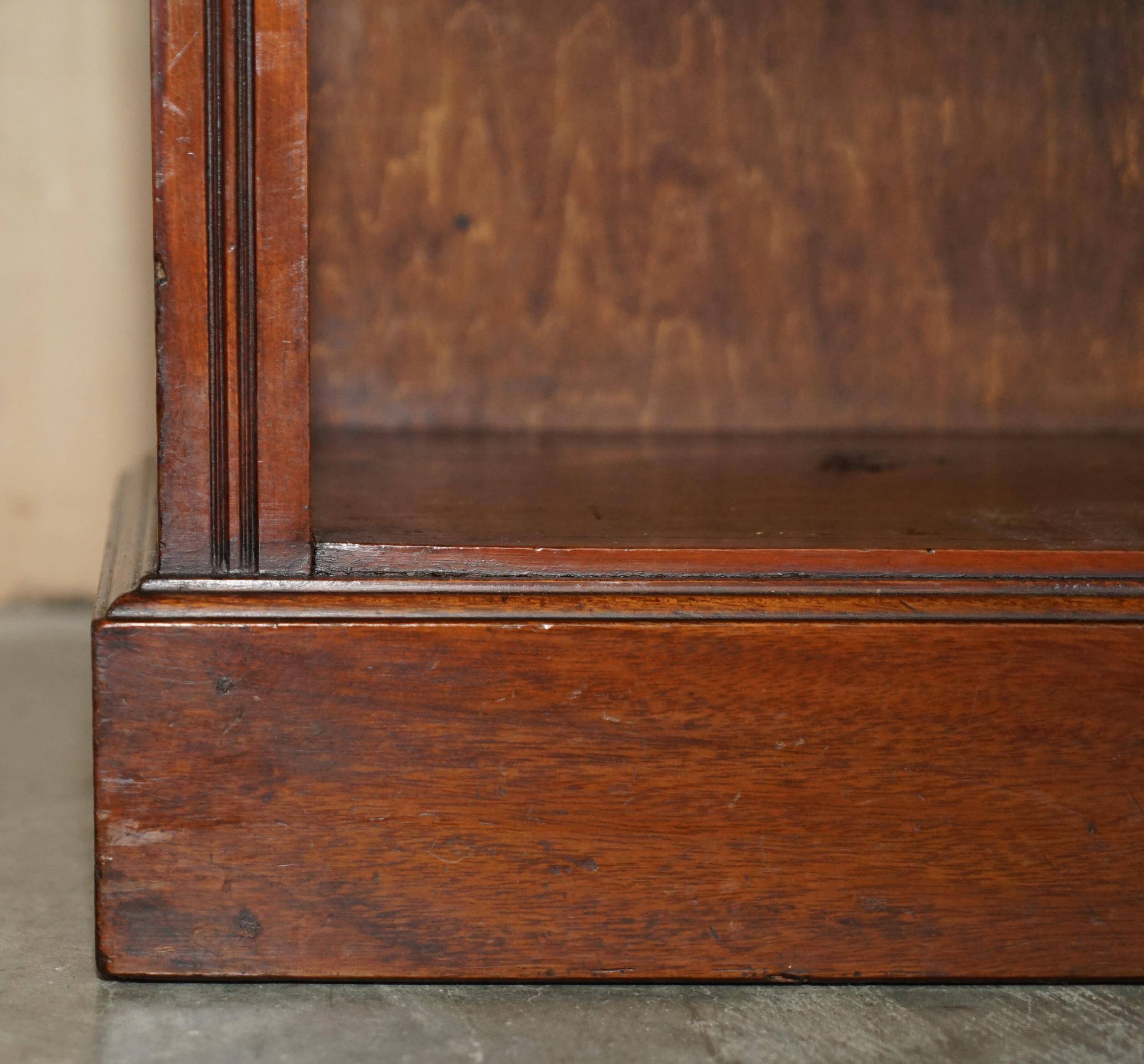 Pair of Regency Period Miniature Bookcases in Hardwood, Brass and Marble