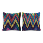 Set of 2 vintage kilim cushion covers 48x51 cm