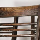 Set of 4 modernist chairs in oak and bouclé fabric, 1940