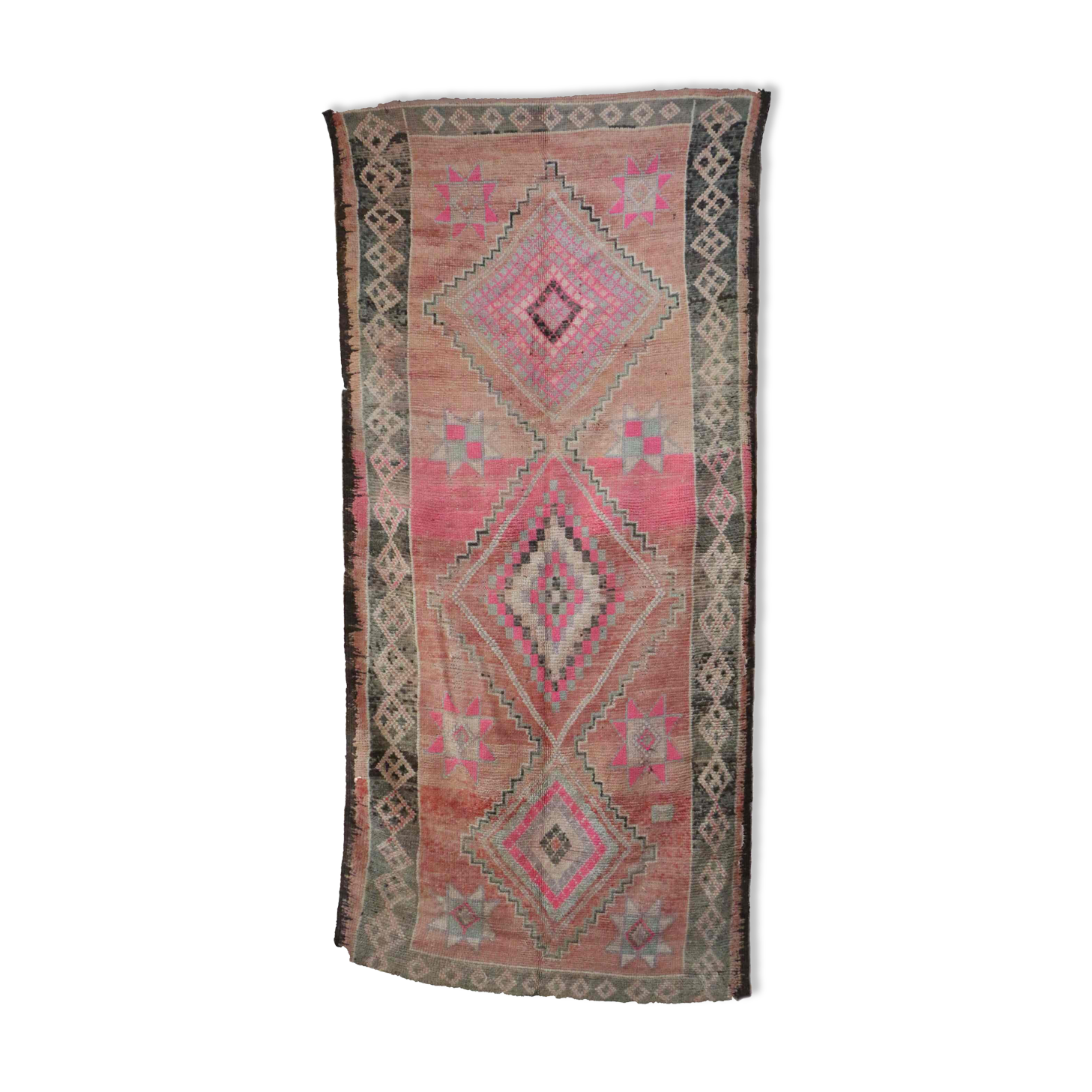 Moroccan pink carpet 146 x 322 cm