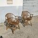 Pair of vintage rattan armchairs