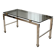 Chrome and smoked glass coffee table on wheels 1970