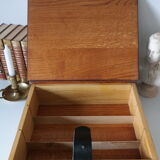 Solid oak box book shape