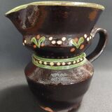 Glazed terracotta pitcher from Savoie, early 20th century