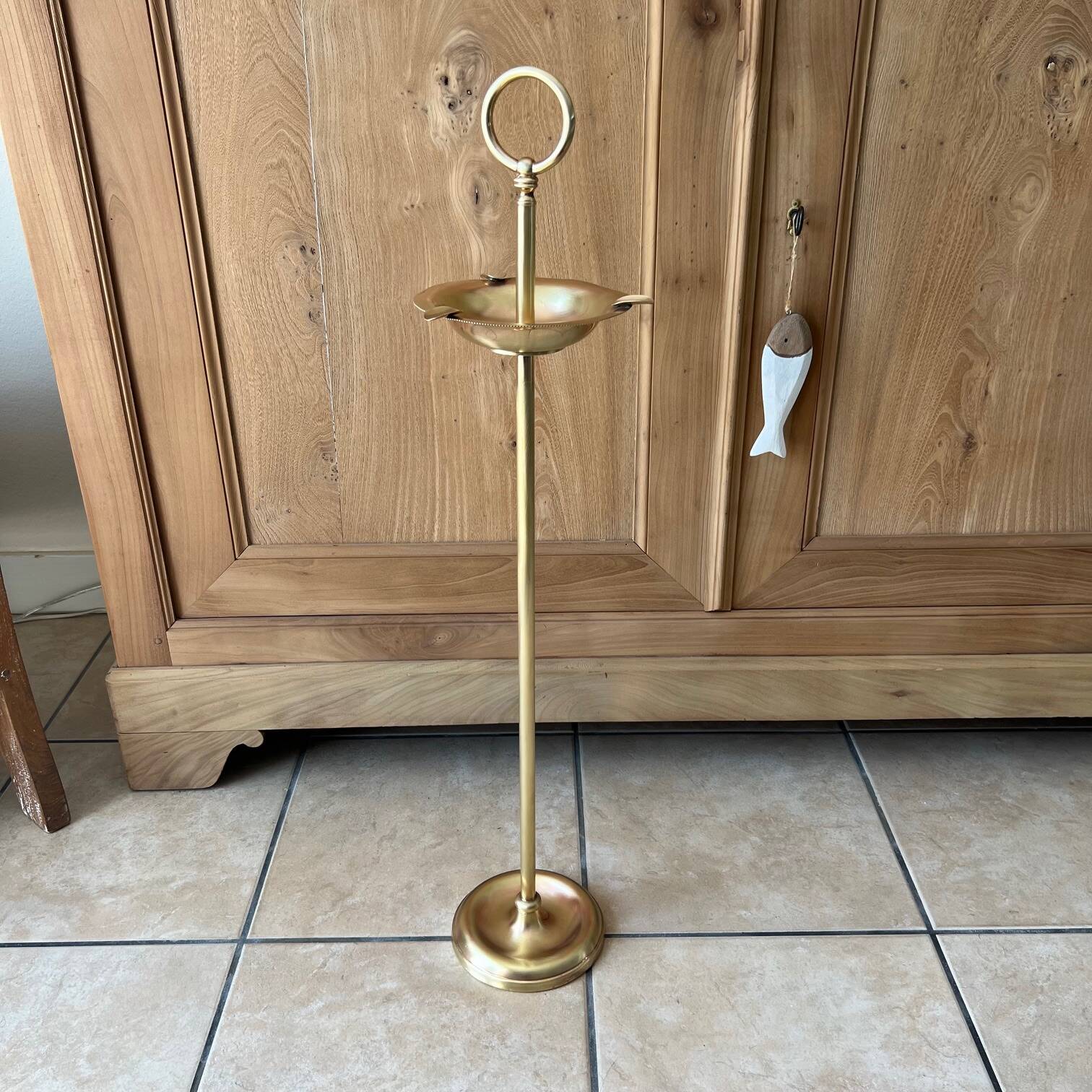 Gold-plated brass ashtray