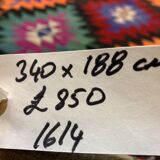 Turkish kilim rug 340x188 cm wool