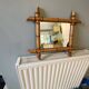 Faux bamboo wooden wall mirror