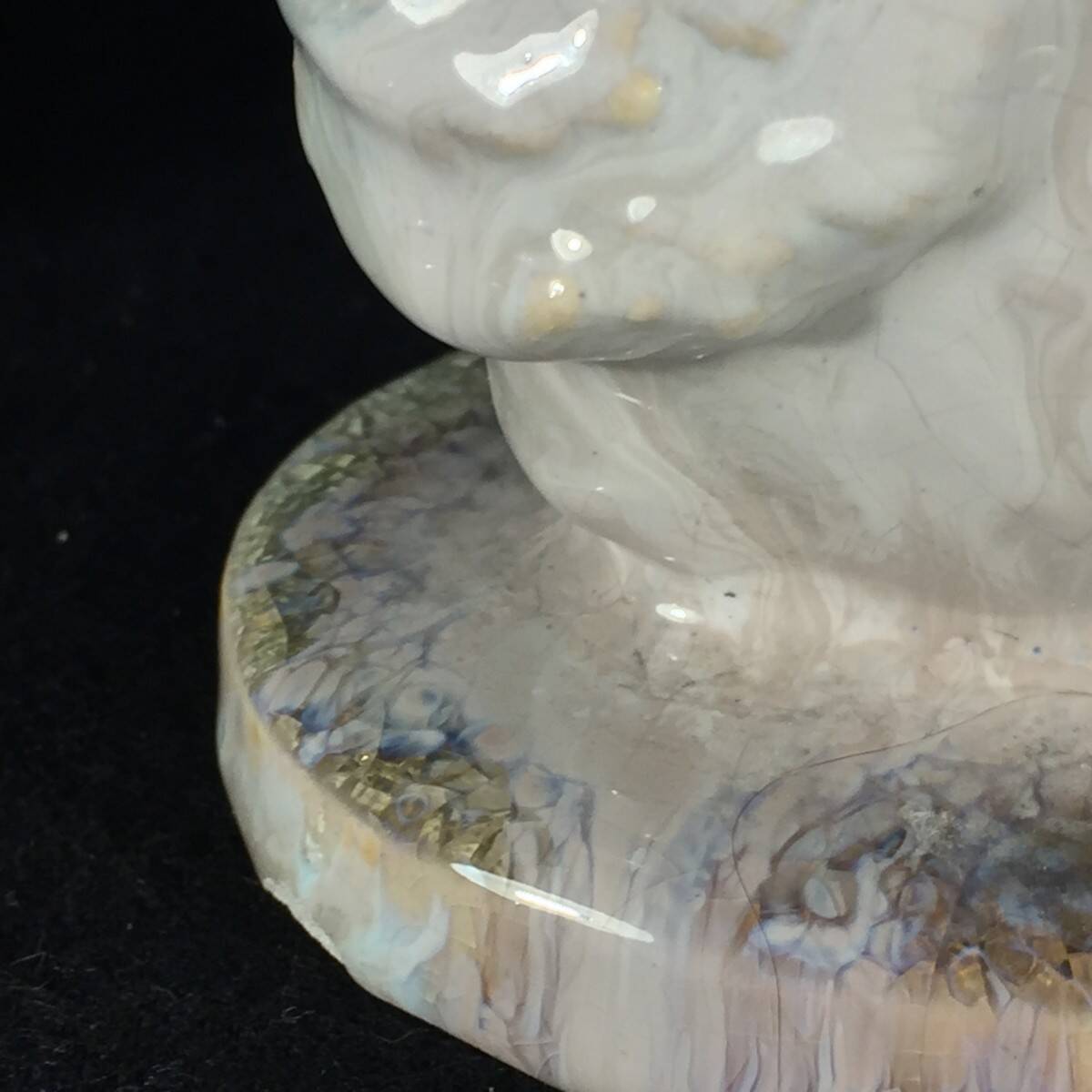 Art Deco ceramic animal sculpture, White Turkey, circa 1930