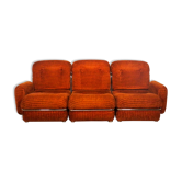 Piazzesi modular chenille armchairs, 1970s, set of 3