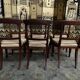 6 chaises anglaises Louis Philippe en acajou et cuir