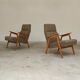 Paire de fauteuils 6956 restaurée  par Interier Praha , production 1965
