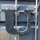 Letter u in galvanized metal