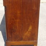 Buffet Empire, plateau en losanges, marqueterie de bois