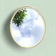 Vintage oval mirror with brass border - EDIL