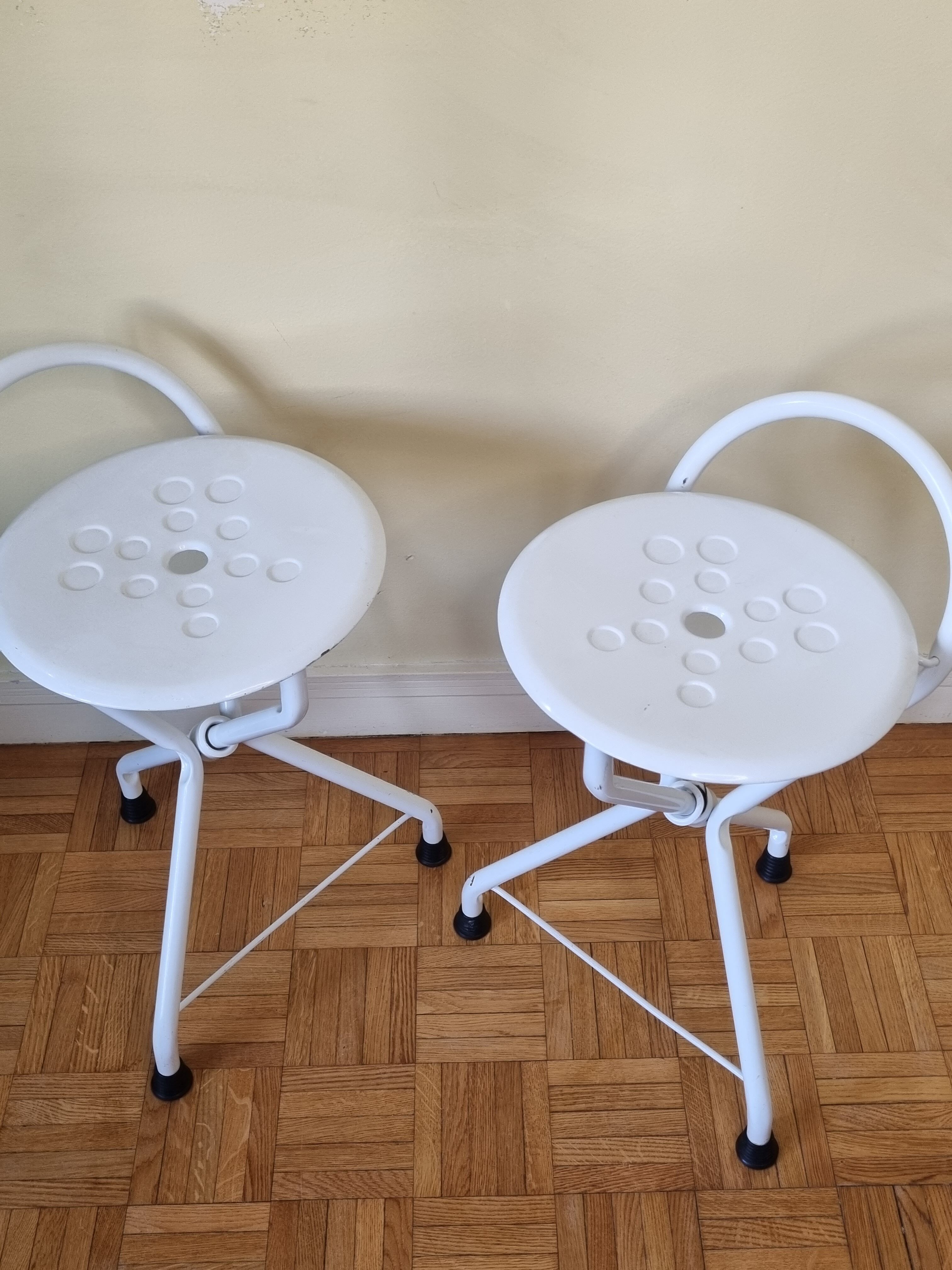 Paire de tabourets pliants vintage "Tubecon" Marinakis, années 80
