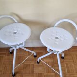 Paire de tabourets pliants vintage "Tubecon" Marinakis, années 80