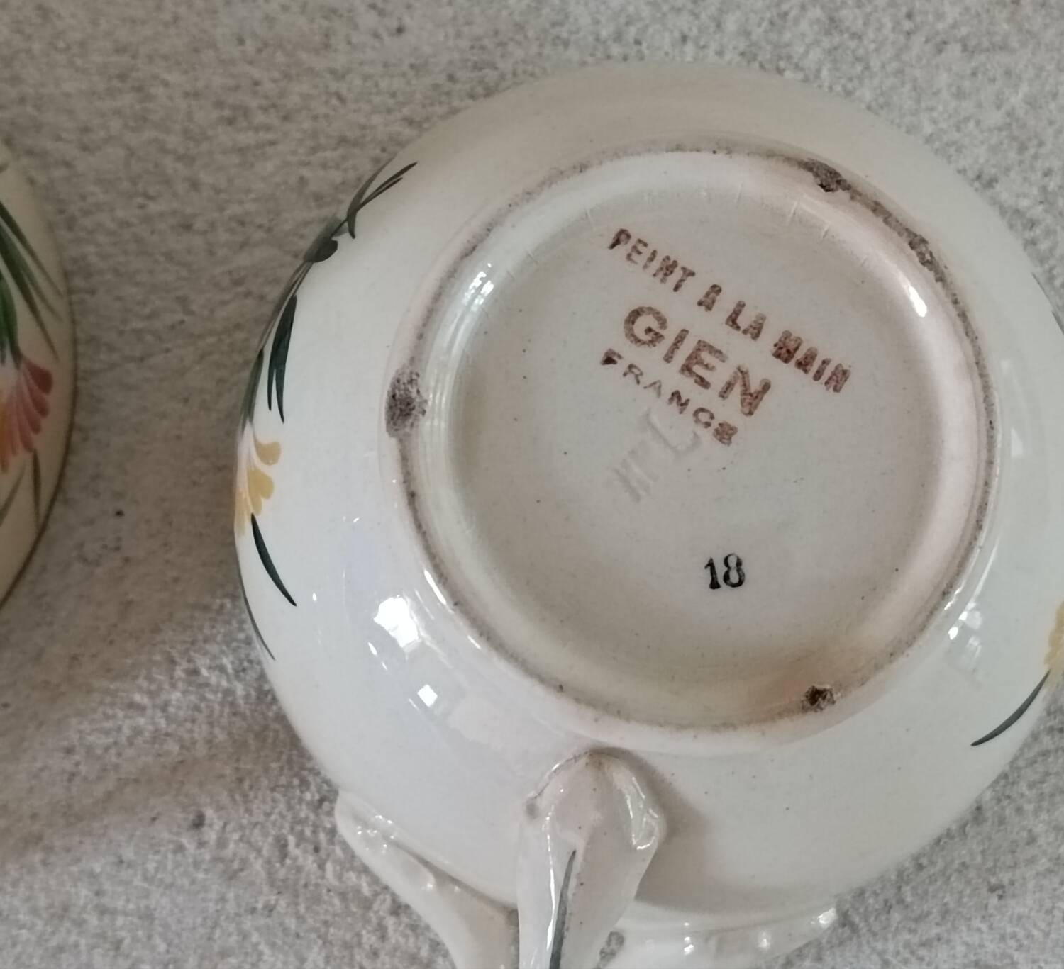 2 Gien tea cups and saucers