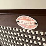 Bar cart in metal and oak by Jullian, designed in France 1960.