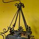 Antique french gothic style hanging lantern, from around 1900.