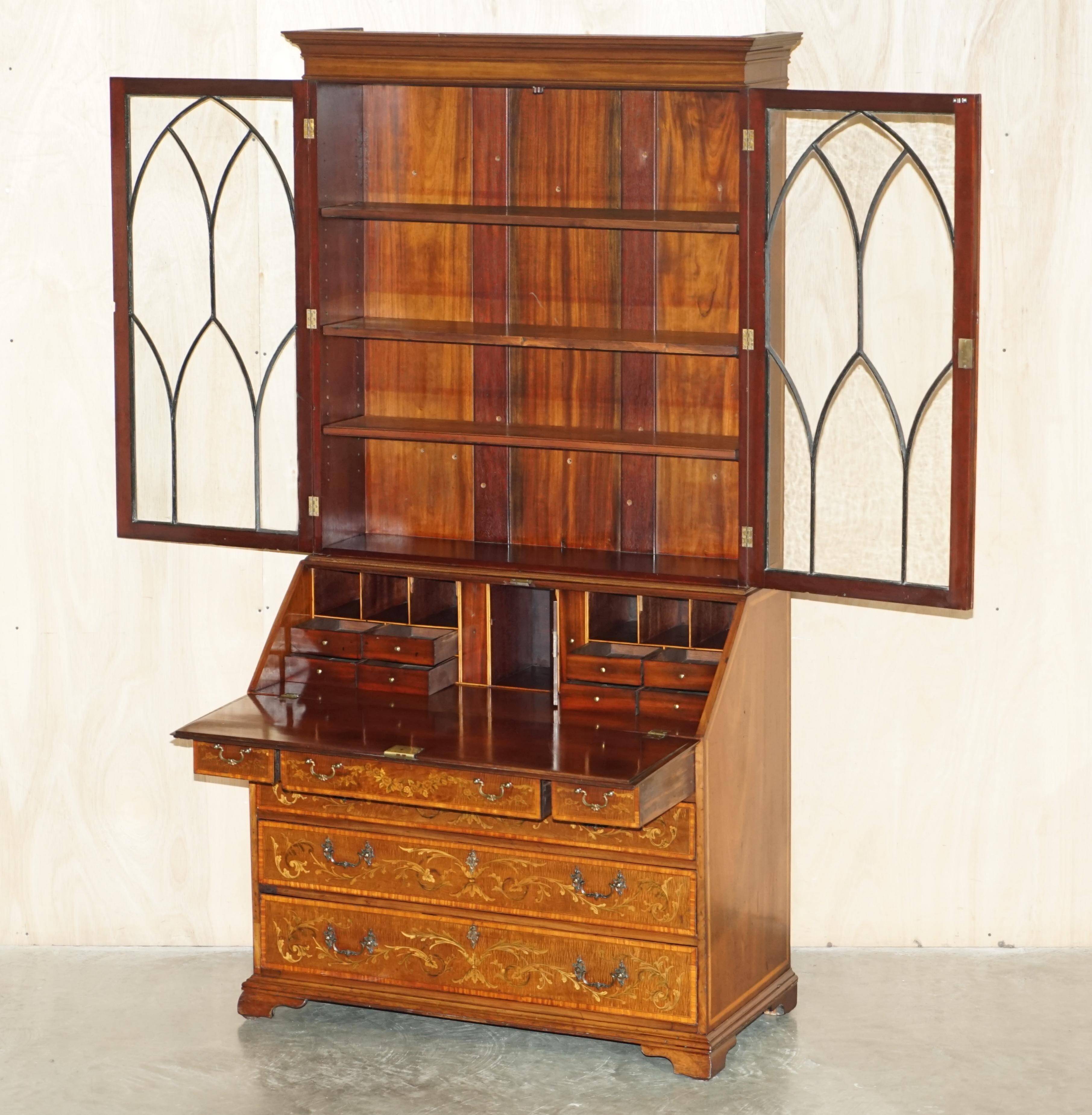 Sheraton Revival Antique Library Desk circa 1840