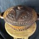 African Art - Madagascar - Vintage - Covered Pot - Carved Rosewood - 1950