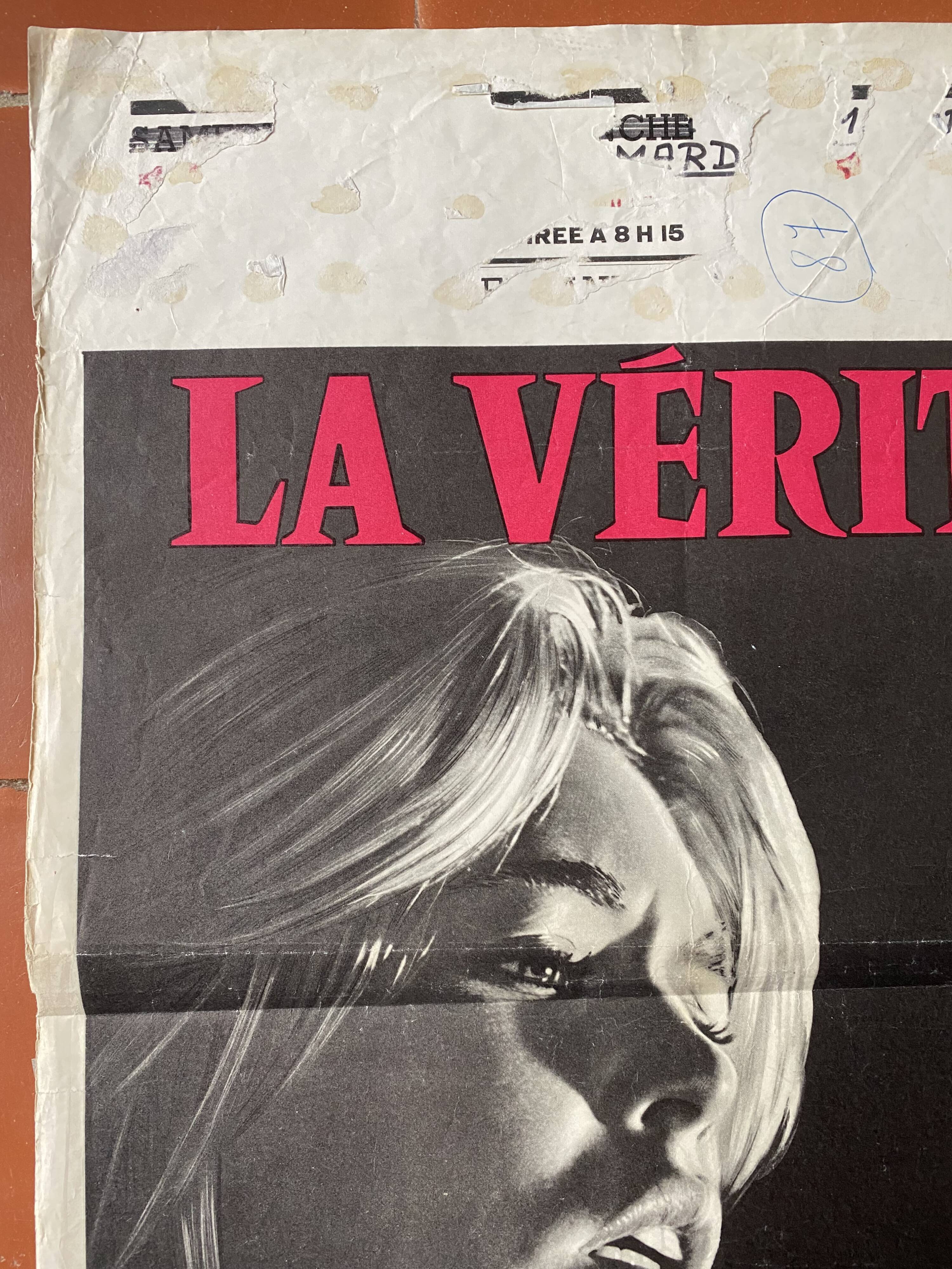 Original cinema poster "The Truth" Brigitte Bardot 37x56cm 1960
