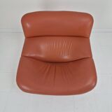 Artifort F518 Lounge Chair by Geoffrey Harcourt in Leather, 1970's