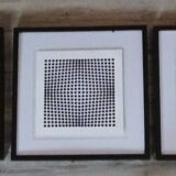 Vintage Optical Art Triptych Vasarely