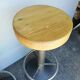 Pair 2 bar stool metal and wood