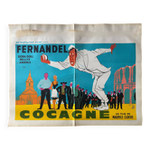 Original cinema poster "Cocagne" Fernandel, Pétanque 44x58cm 1961