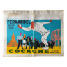 Affiche cinéma originale "Cocagne" Fernandel, Pétanque 44x58cm 1961