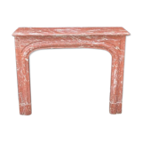 Louis XIV Style Red Marble Fireplace