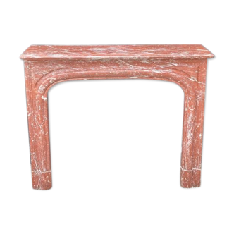 Louis XIV Style Red Marble Fireplace