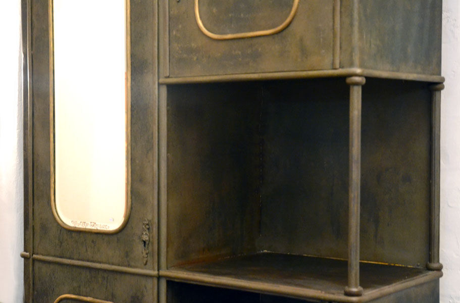 Iron cabinet by Carlo Crespi Parabiago for Carlo Crespi Parabiago, 1940s