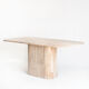 Vintage dining table. Travertine marble. Italy, 90s.