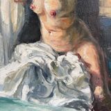 Tableau nu féminin «entre les voiles »