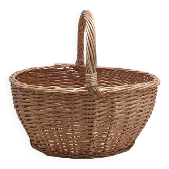 Vintage rattan wicker basket