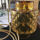 Suspension verre  jaune vintage