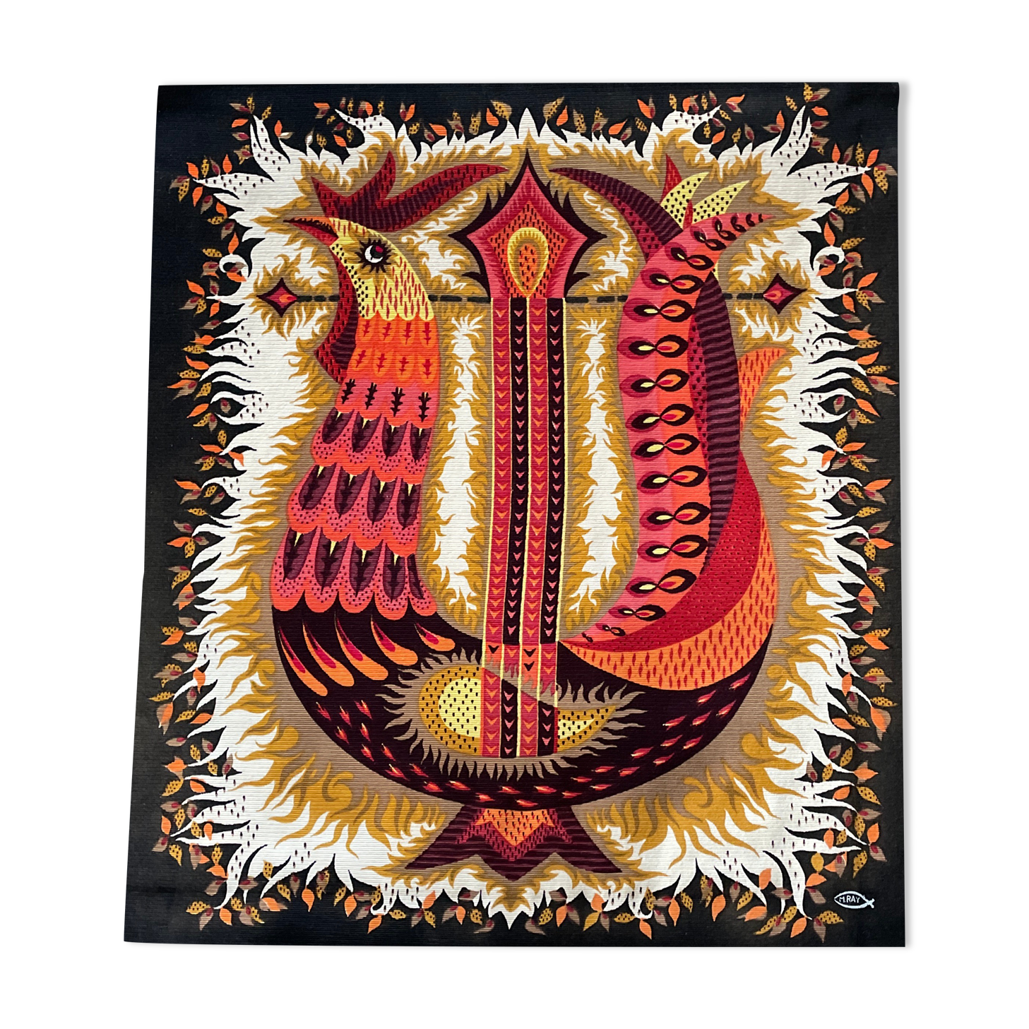 Aubusson tapestry "The lyre bird"