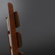 Set of six brutalist dining chairs in oak an wicker