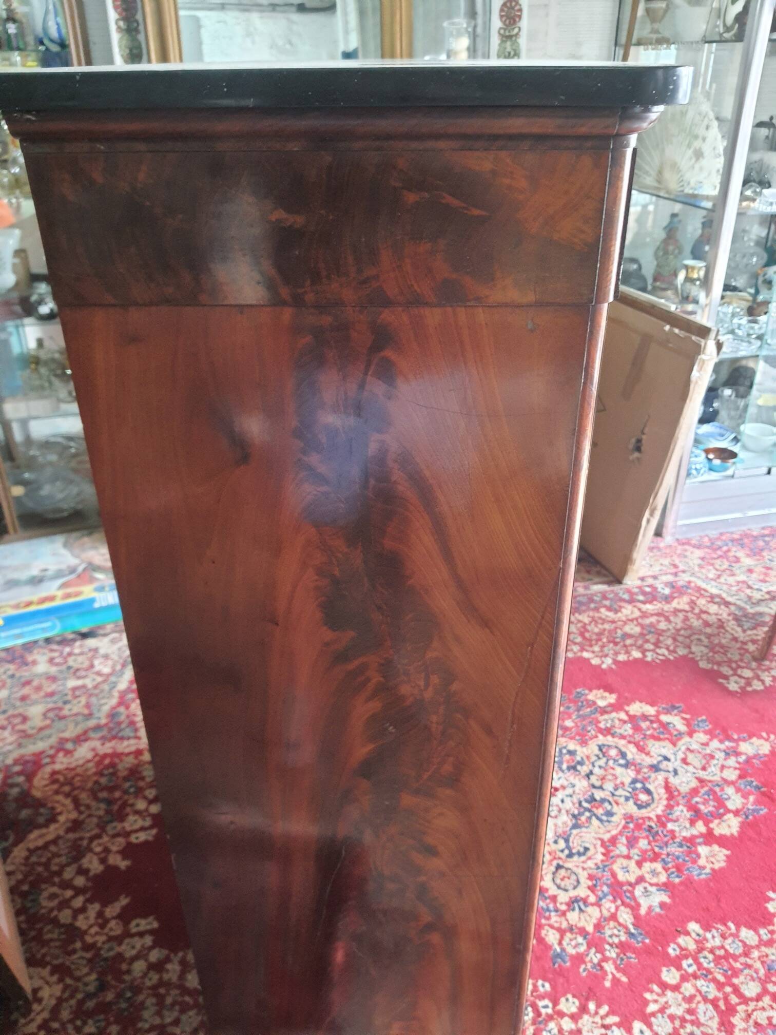 Semainier en acajou ou serre papiers