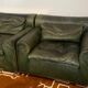 Chaises Knoll en cuir vert