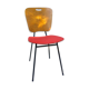Chaise rouge et bois