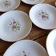 8 assiettes plates Gien modèle "Pompadour"