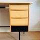 Bureau moderniste métal chêne et formica vintage années 60