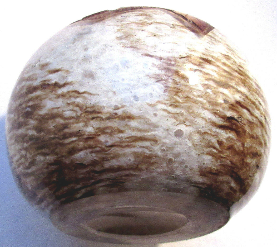 Art Deco ball vase signed Legras, acid-etched glass paste Vine decoration